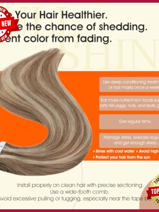 18 Inch Tape In Hair Extensions Human Hair Remy 50g 20pcs Straight main image 4